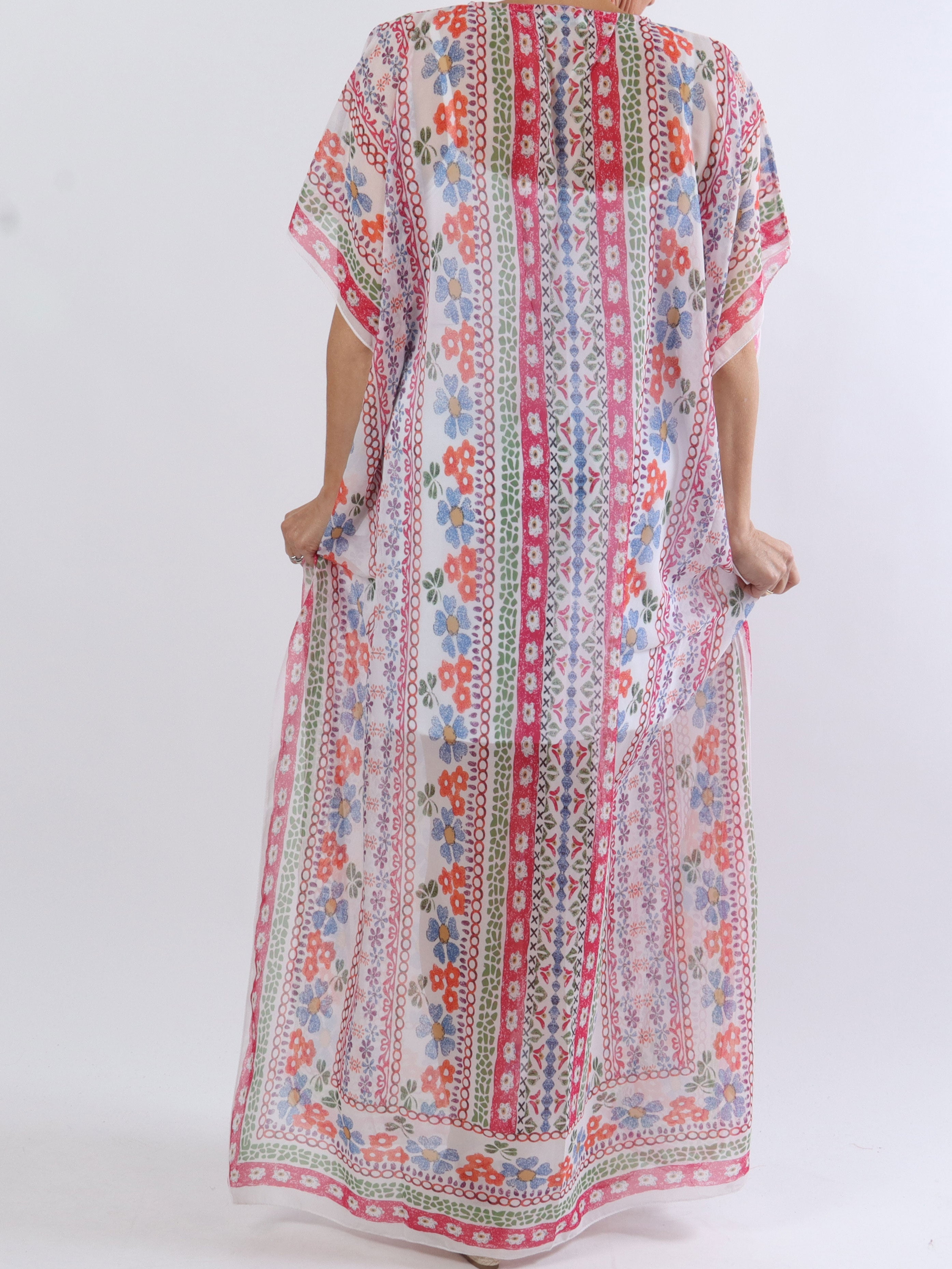 Nadia - Lång plus size halvtransparent tunika